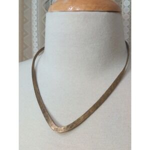 1970s Jeep Collins Brass Collar Necklace JC Mexico Hammered Southwestern Vintage